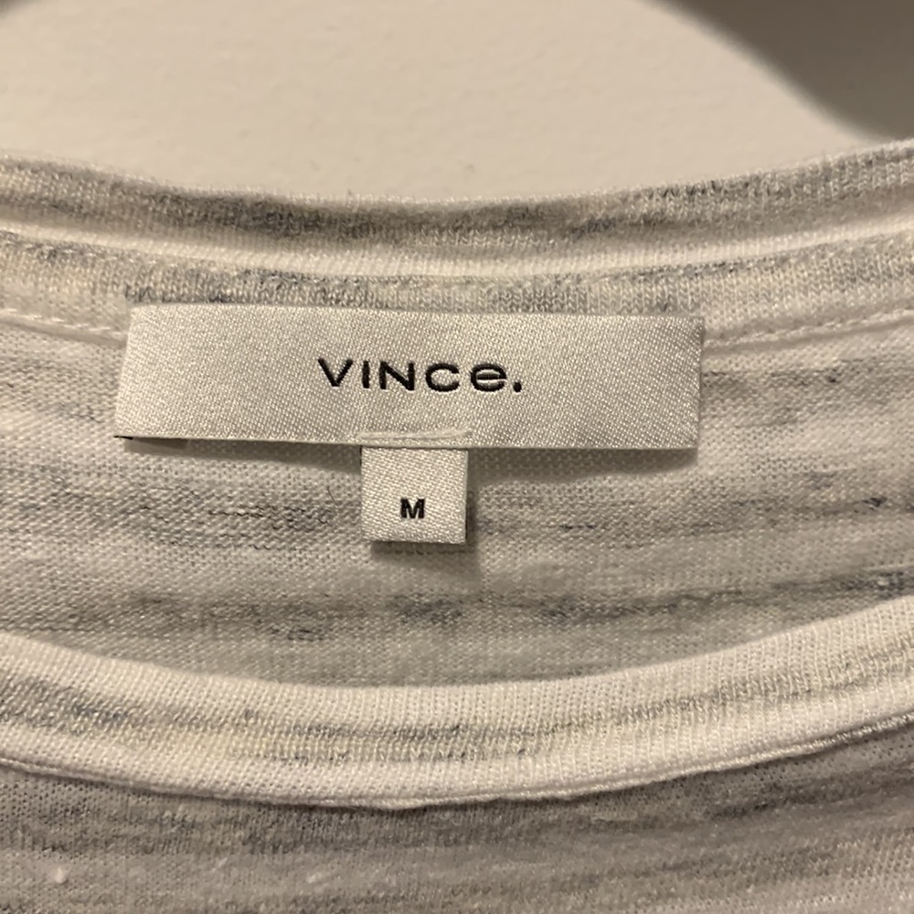 Gray and white stripped tee - Picture 3 of 4